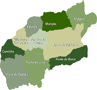 Mapa do Distrito de Viana do Castelo
